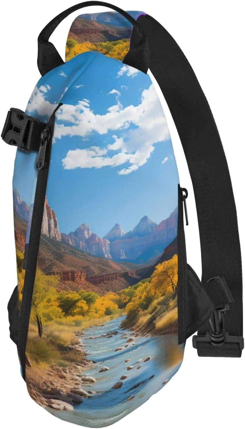 Sling Bag Crossbody Backpack for Men Women Zion national park Chest Bag Crossbody Bag for Travel Sport Running