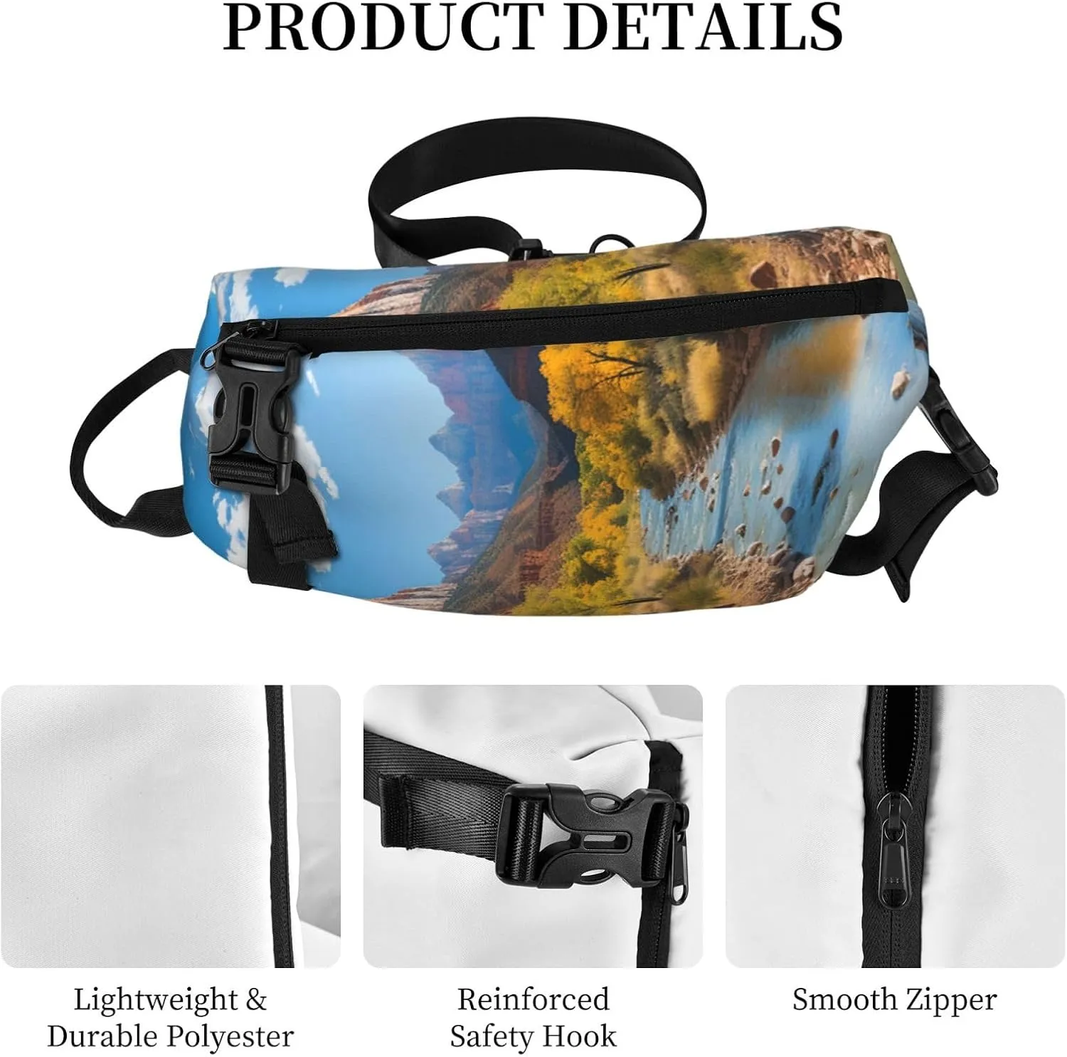 Sling Bag Crossbody Backpack for Men Women Zion national park Chest Bag Crossbody Bag for Travel Sport Running