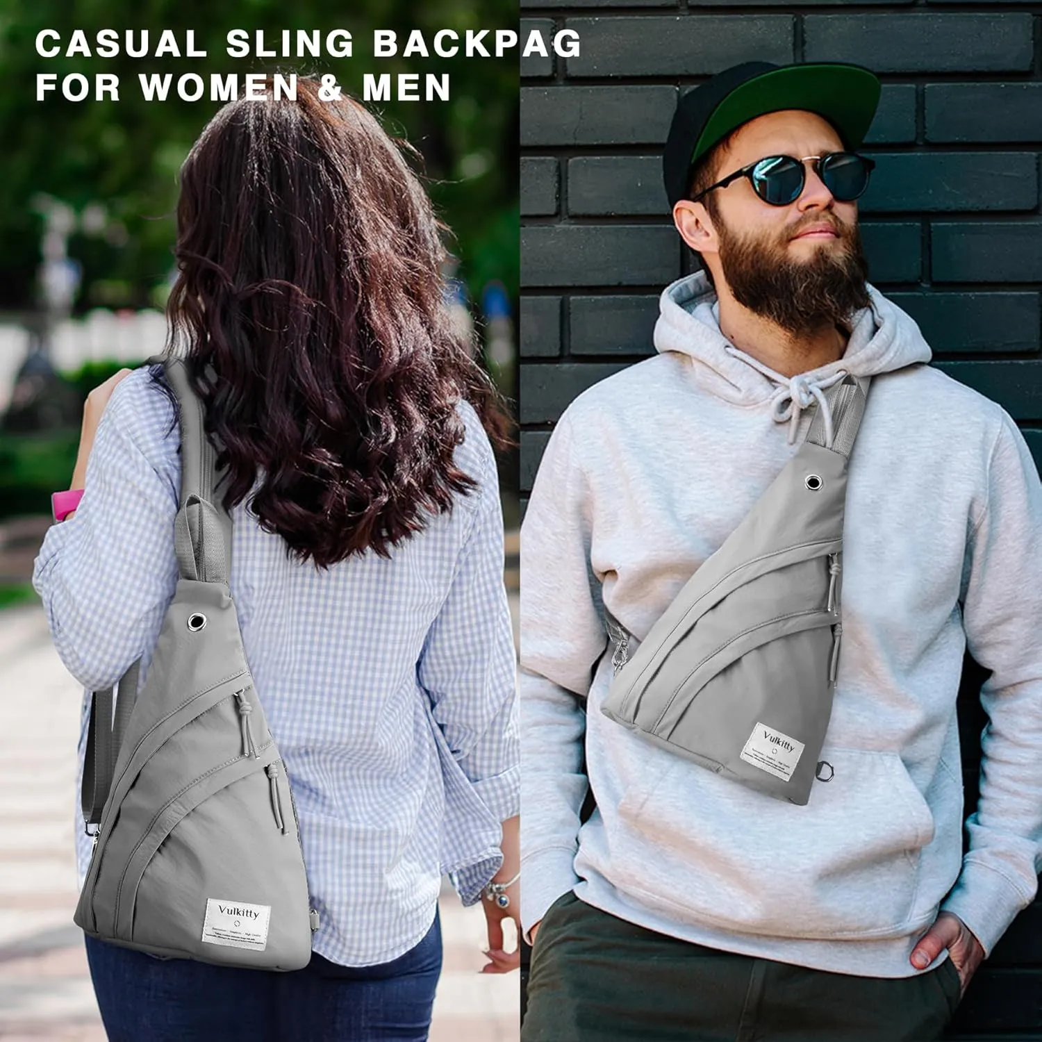 Sling Bag Crossbody Daypack for Men & Women Shoulder Bag for Hiking, Travelling, outdoors, Sports, Cycling, Casual