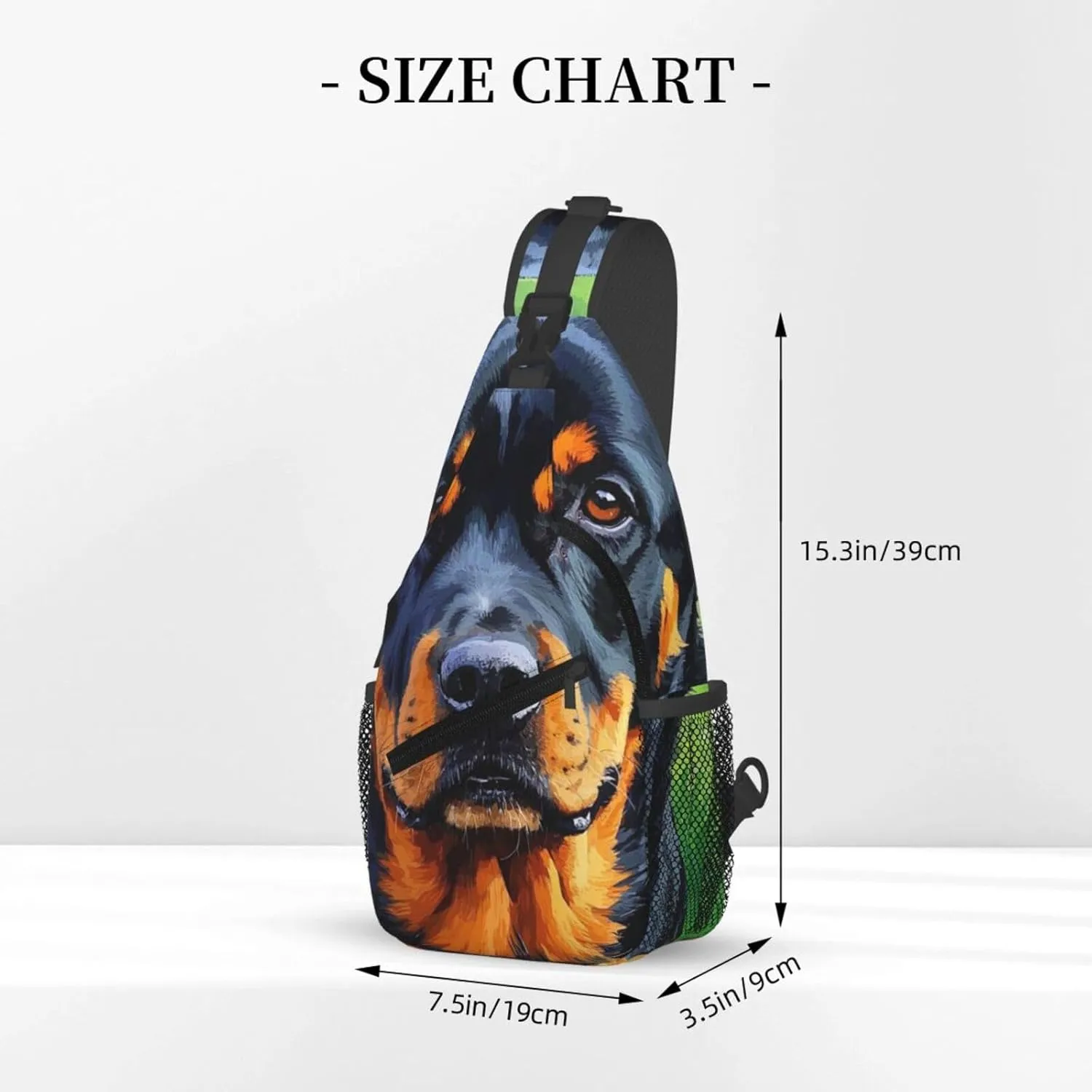 Sling Bag for Men Women Crossbody Backpack Cool Rottweiler Dog Art Crossbody Bag Chest Bag for Travel Sport