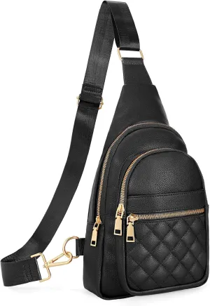 Sling Bag for Women Crossbody Leather Fanny Packs Chest Bag Fashion Sling Backpack Travel JASGOOD