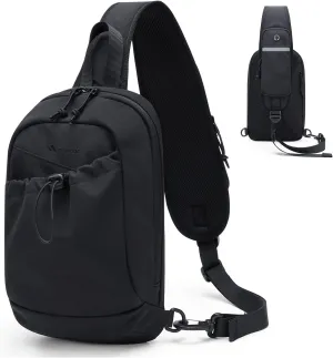 Sling Bag for Women, Crossbody Sling Chest Daypack Shoulder Cross body Bag for Casual Commuting Work Travel Sport Hiking,3.4L,Black
