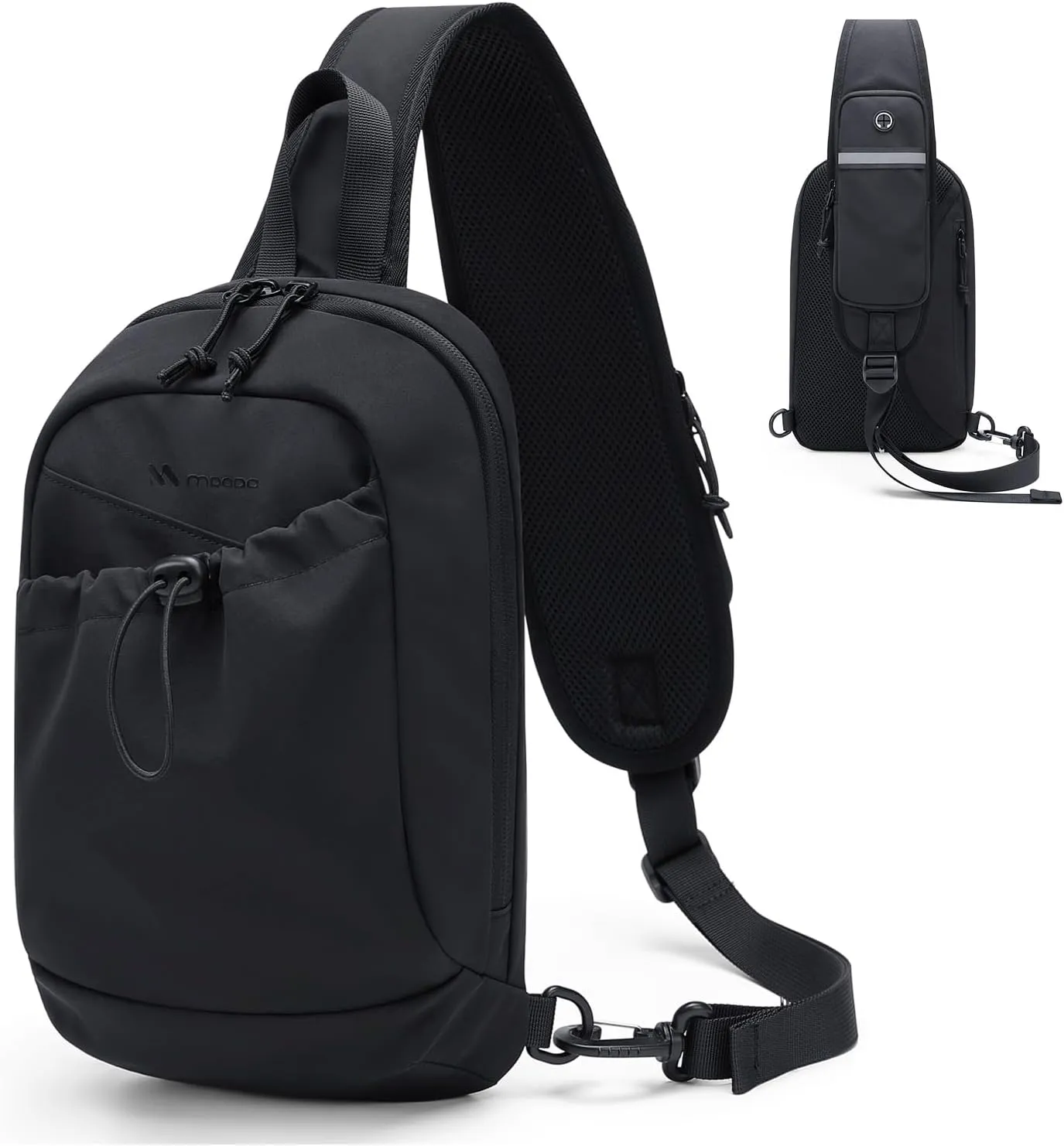 Sling Bag for Women, Crossbody Sling Chest Daypack Shoulder Cross body Bag for Casual Commuting Work Travel Sport Hiking,3.4L,Black