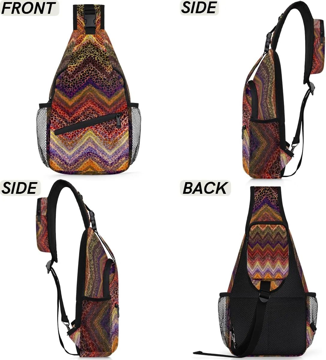 Sling Bag for Women Men Chest Shoulder Backpack Multipurpose Crossbody Bag Lightweight Travel Hiking Daypack
