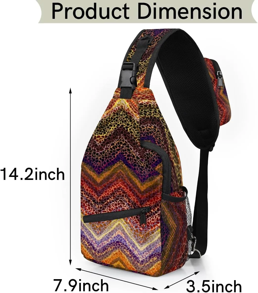Sling Bag for Women Men Chest Shoulder Backpack Multipurpose Crossbody Bag Lightweight Travel Hiking Daypack