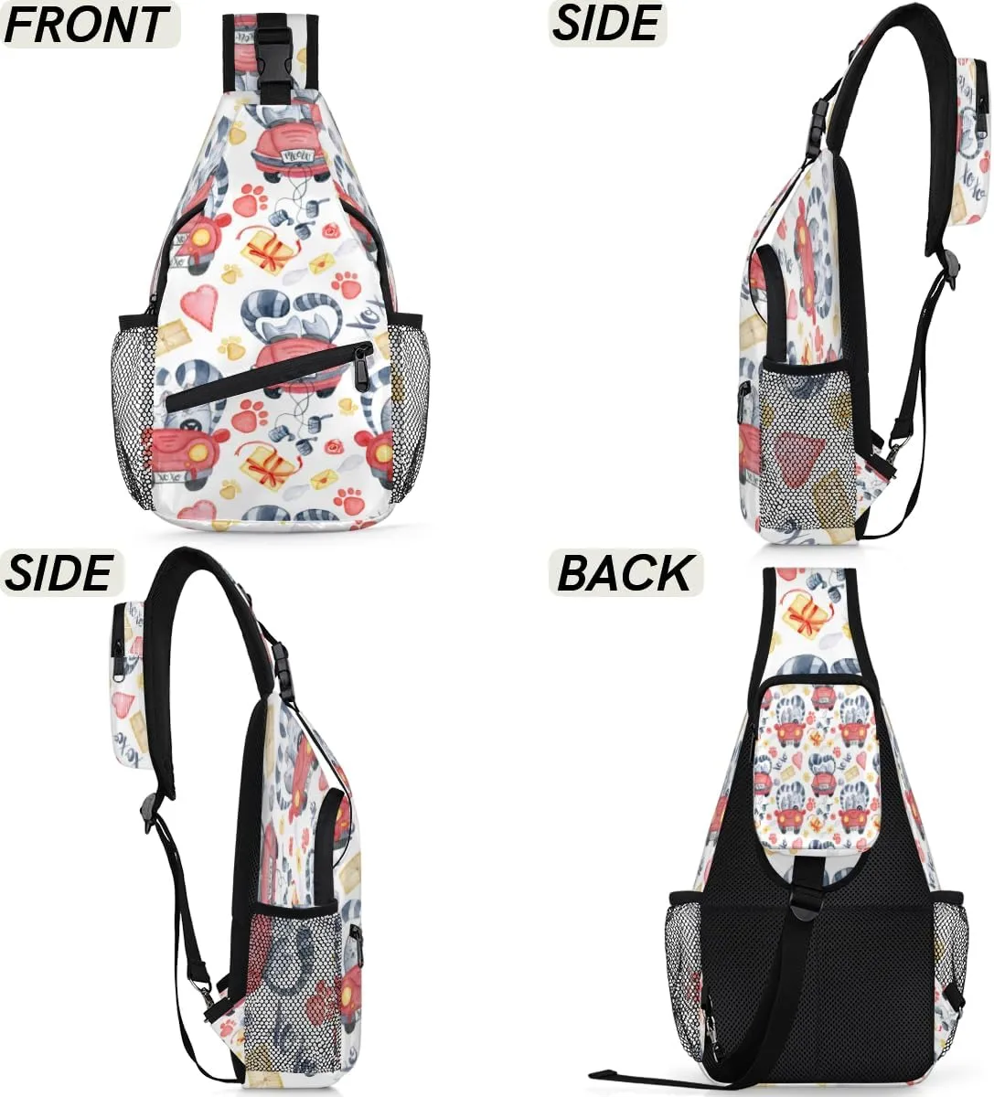 Sling Bag for Women Men Chest Shoulder Backpack Multipurpose Crossbody Bag Lightweight Travel Hiking Daypack