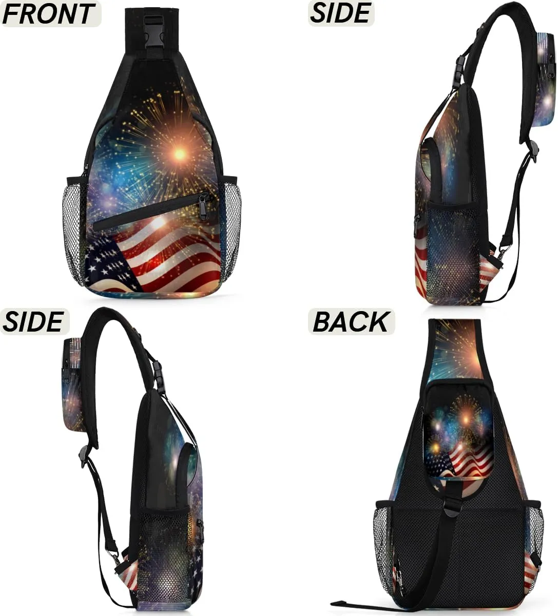 Sling Bag for Women Men Chest Shoulder Backpack Multipurpose Crossbody Bag Lightweight Travel Hiking Daypack