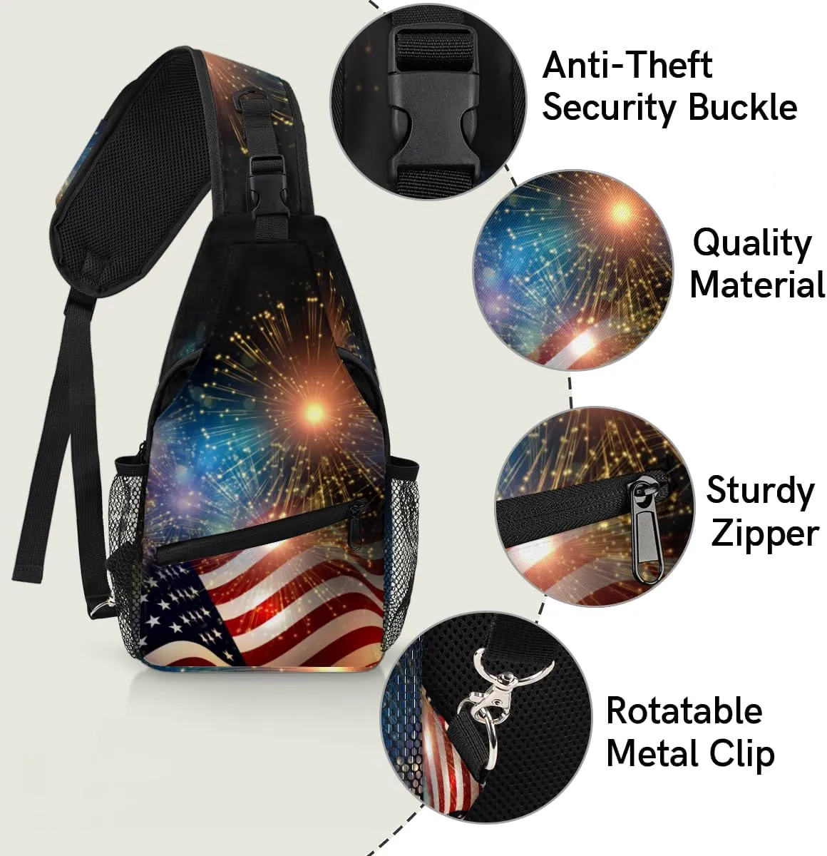Sling Bag for Women Men Chest Shoulder Backpack Multipurpose Crossbody Bag Lightweight Travel Hiking Daypack