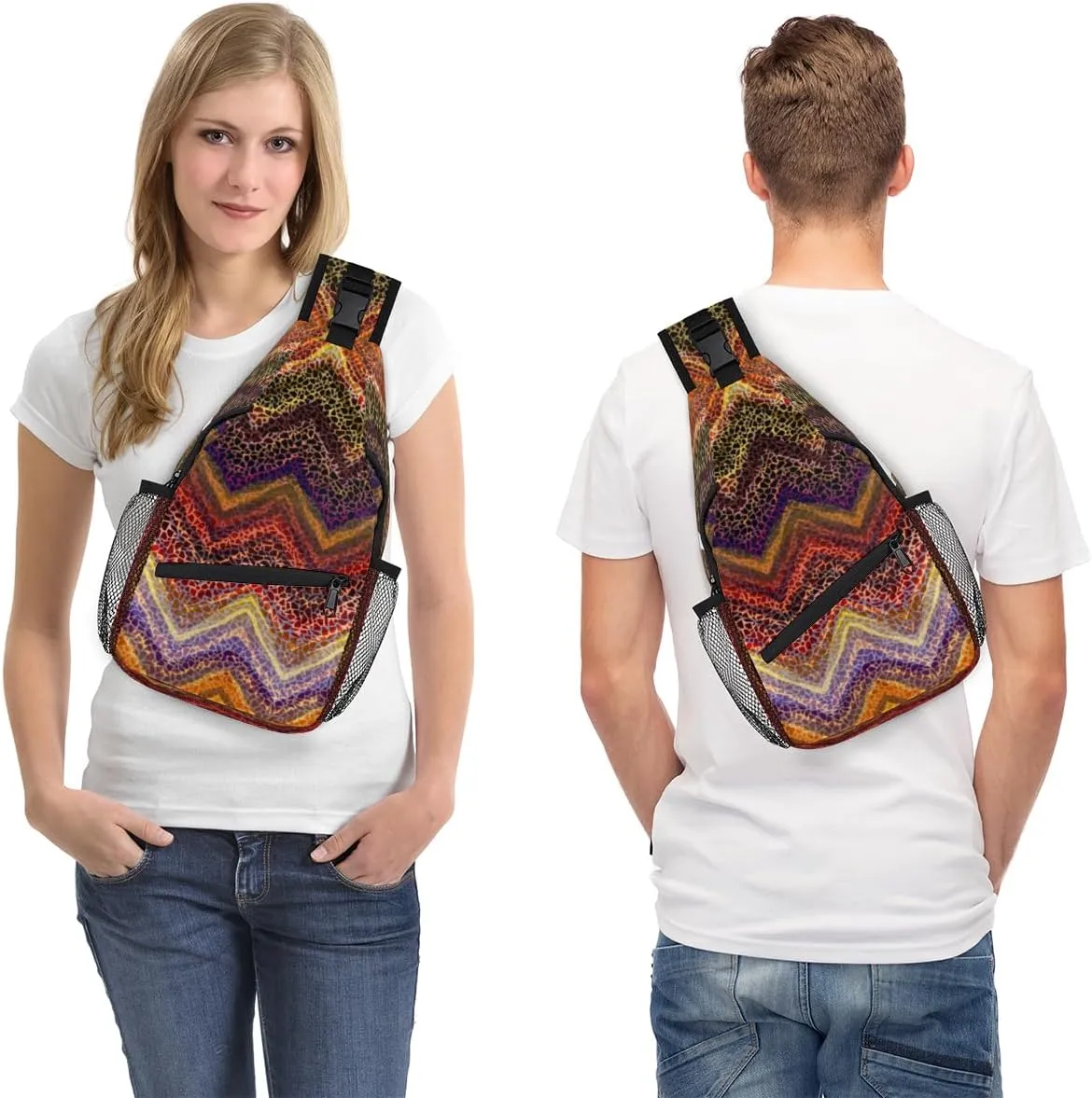 Sling Bag for Women Men Chest Shoulder Backpack Multipurpose Crossbody Bag Lightweight Travel Hiking Daypack