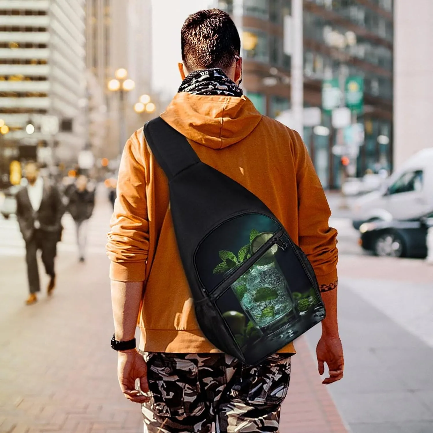 Sling Bag for Women Men Crossbody Bag Chest Bag Lustrous Stone Sling Backpack Fanny Packs Travel Hiking Daypack