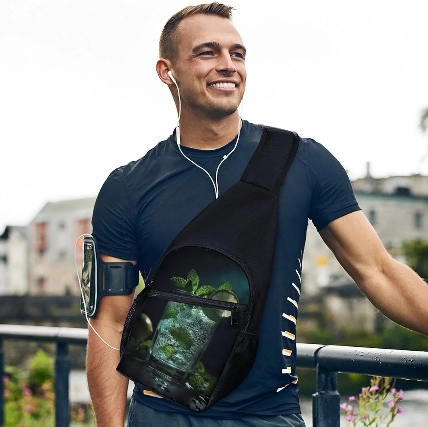 Sling Bag for Women Men Crossbody Bag Chest Bag Lustrous Stone Sling Backpack Fanny Packs Travel Hiking Daypack