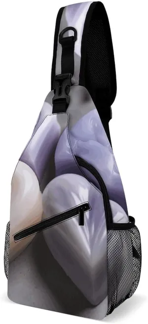 Sling Bag for Women Men Crossbody Bag Heart Shaped Soap Chest Bag Sling Backpack Fanny Pack Casual Daypack for Travel