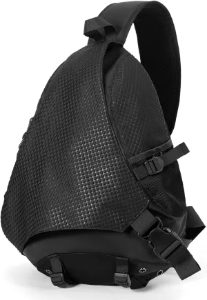 Sling Crossbody Backpack Shoulder Bag for Men Women One Strap Sling Bag Backpack for Hiking Walking Biking Travel Cycling (black, 18L)