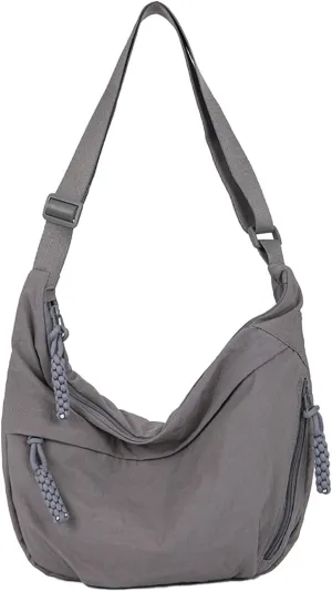 Slouchy Dumpling Bag，Nylon Crossbody Bags ，Crescent Bag for Women Men，Crossbody Bag ，Hobo Bag for Women Men