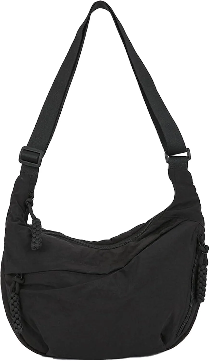 Slouchy Dumpling Bag，Nylon Crossbody Bags ，Crescent Bag for Women Men，Crossbody Bag ，Hobo Bag for Women Men