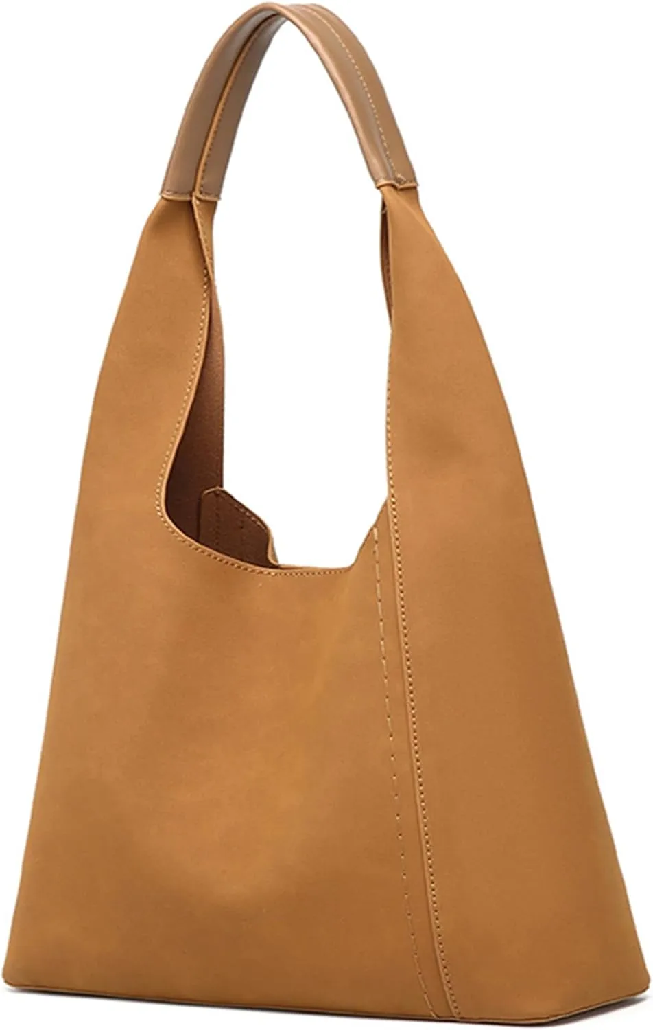 Slouchy Hobo Bags for Women, Shoulder Handbag Purse 2pcs Soft Tote Work Bag PU Leather Top Handle Bag