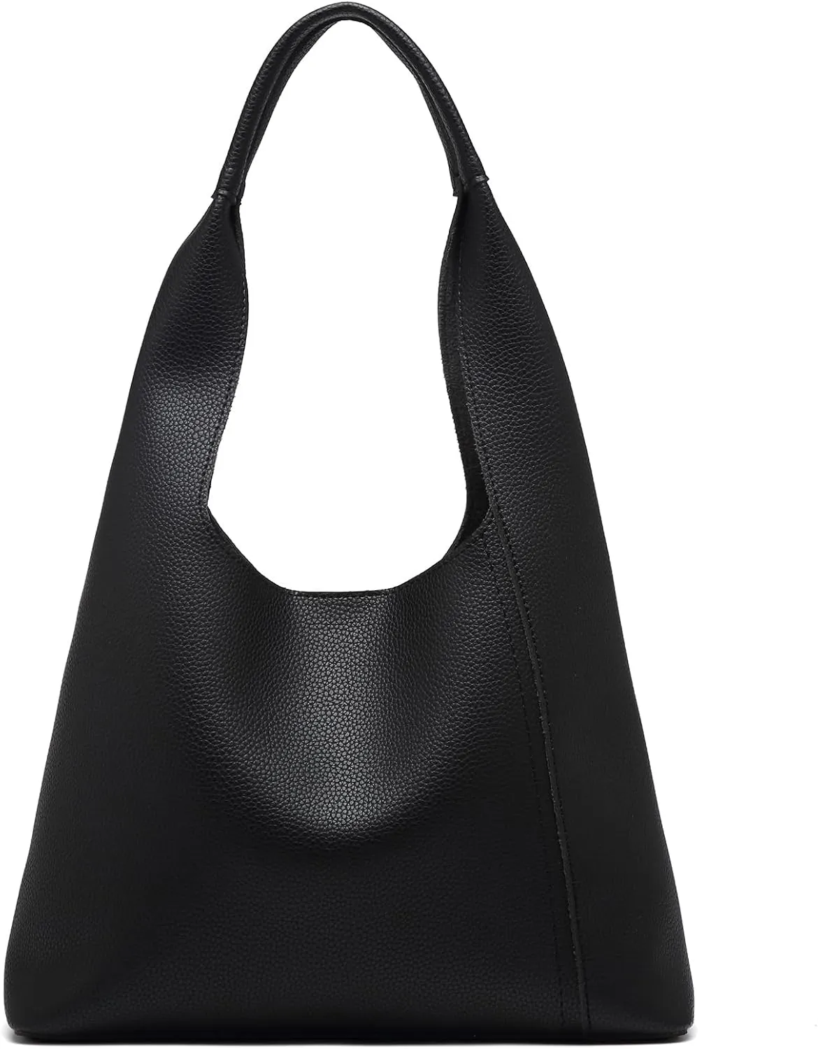 Slouchy Hobo Bags for Women, Shoulder Handbag Purse 2pcs Soft Tote Work Bag PU Leather Top Handle Bag