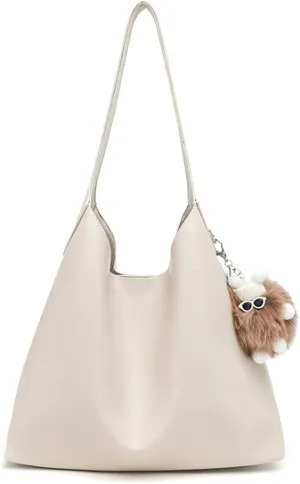 Slouchy Hobo Bags for Women Soft Vegan Leather Shoulder Handbag Large Slouchy Tote Purses for Work Travel