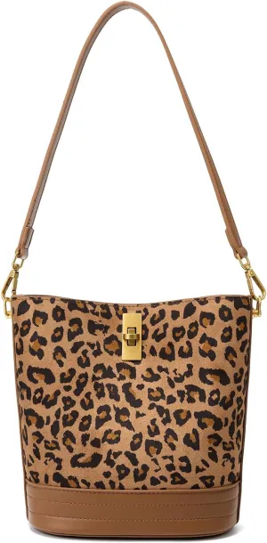 Small Bucket Bag Bucket Purse for Women Shoulder Purse Crossbody Handbag Mini Faux Suede Hobo Bag