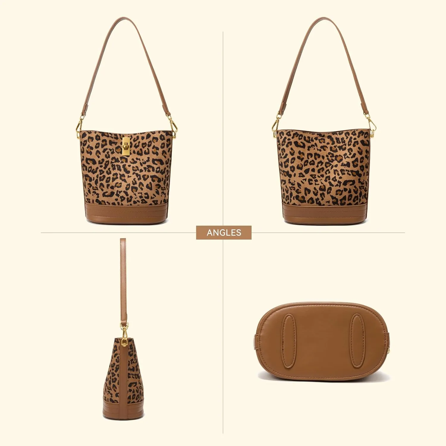 Small Bucket Bag Bucket Purse for Women Shoulder Purse Crossbody Handbag Mini Faux Suede Hobo Bag