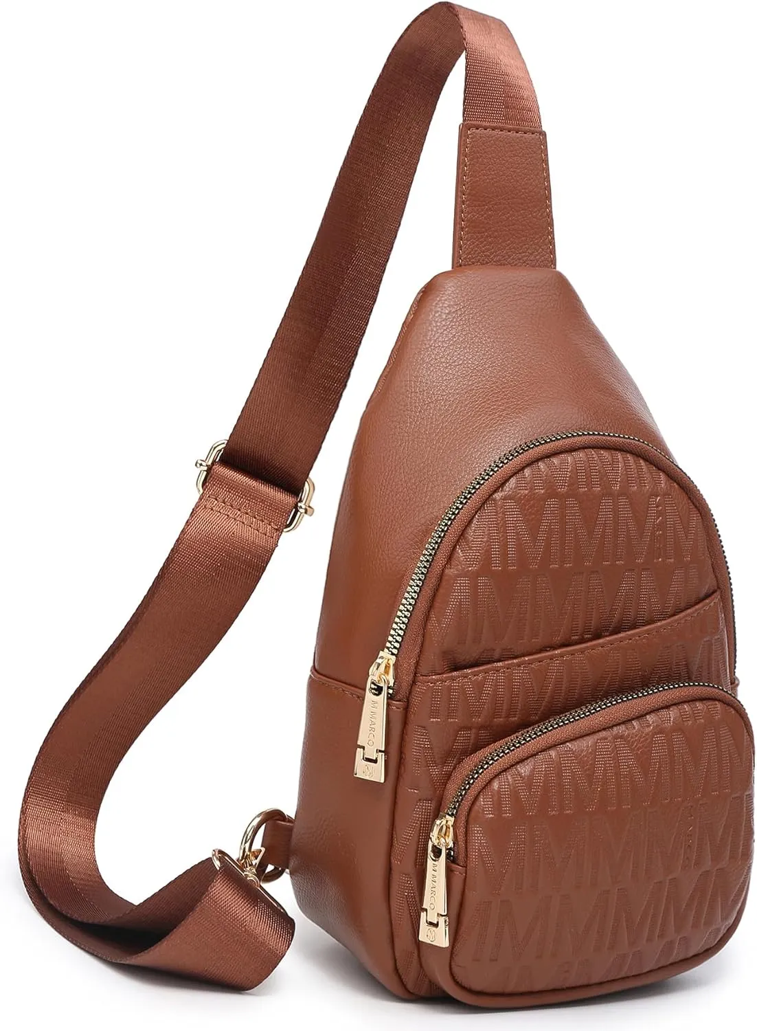 Small Crossbody Bag for Women Pu Leather Sling Purse Trendy Fanny Pack Chest Bag for Travel