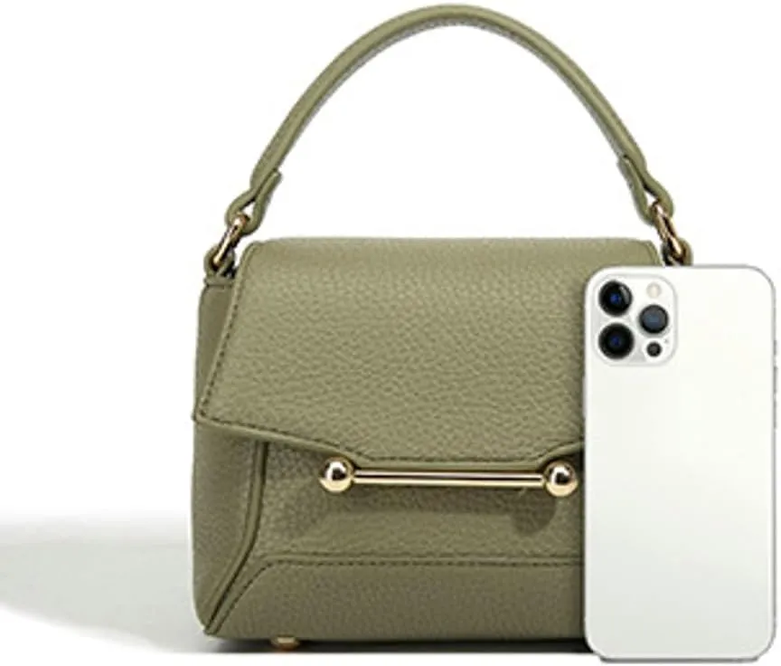 Small Crossbody Bags for Women Trendy Leather Top-handle Handbags Satchels Designer Mini Shoulder Purse with Flap 2025