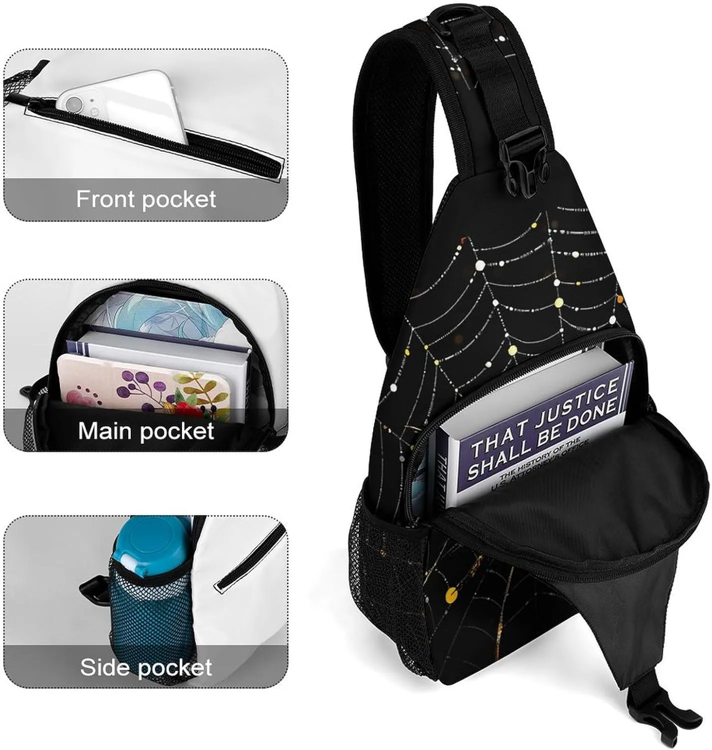 Small Crossbody Sling Backpack Flag of Venezuela Chest Bags for Traveling Chest Fashion Shoulder Bag