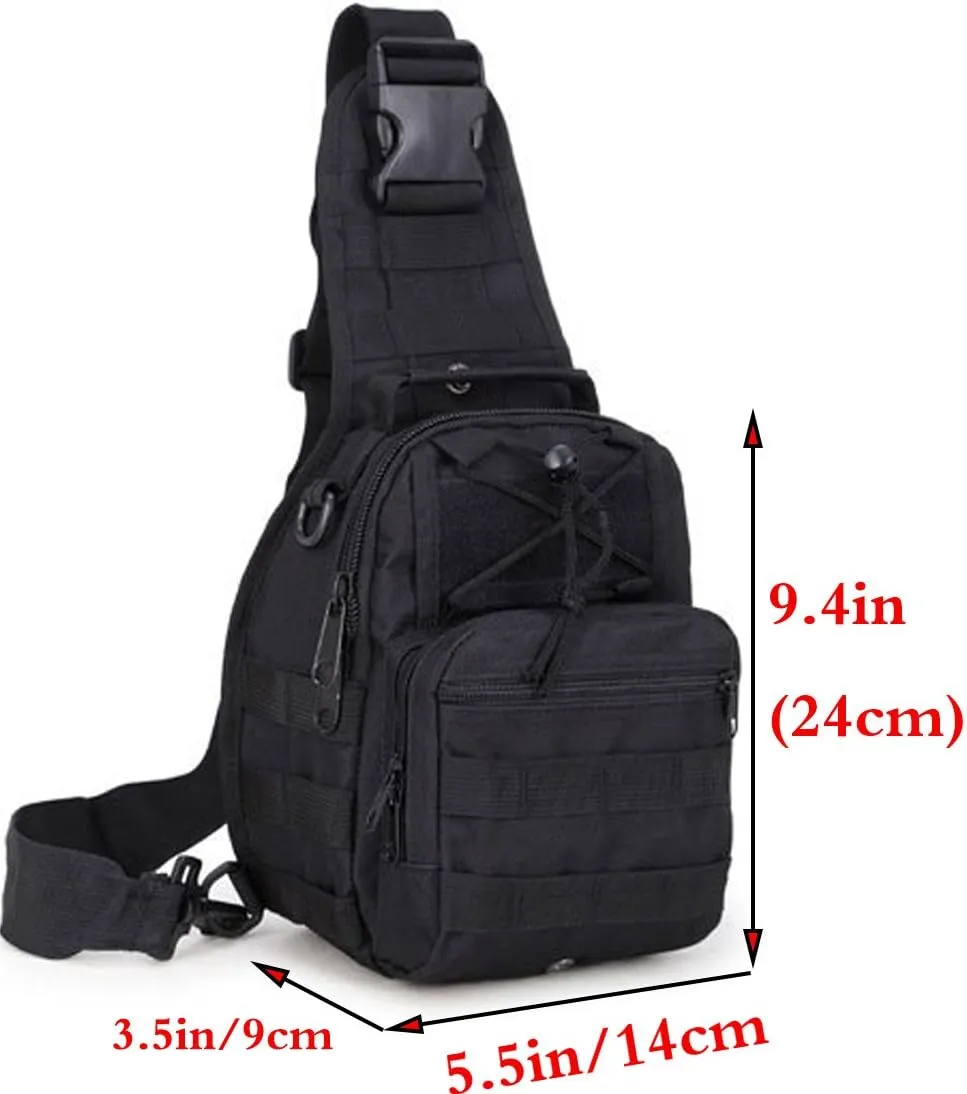 Small Hiking Daypack Sling Chest Bag Multifunctional Shoulder Messenger Crossbody Backpack Camping Pack