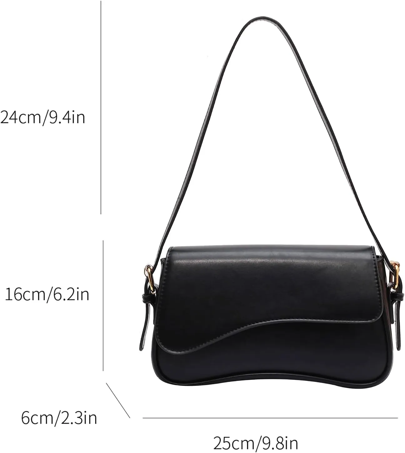Small Shoulder Bag for Women Clutch Hobo Purse with Zipper Crossbody Purse Retro Vegan Leather Tote Handbag