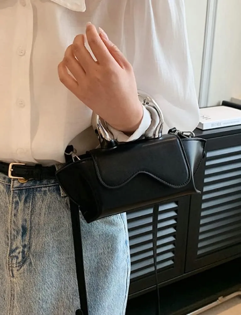 Small Silver Crossbody Satchel Y2K Evening Handbag for Women - Hobo Shoulder Tote Bag 2025