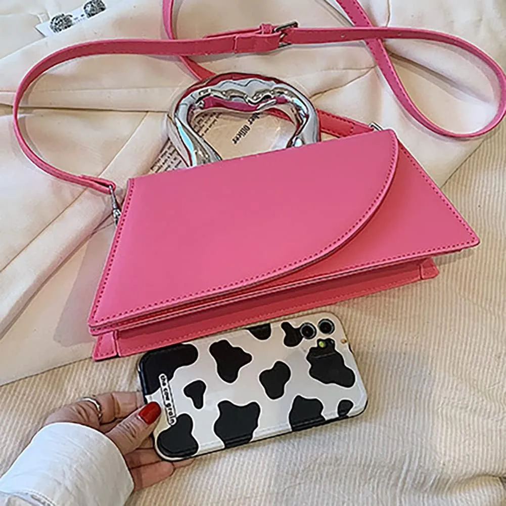 Small Silver Crossbody Satchel Y2K Evening Handbag for Women - Hobo Shoulder Tote Bag 2025