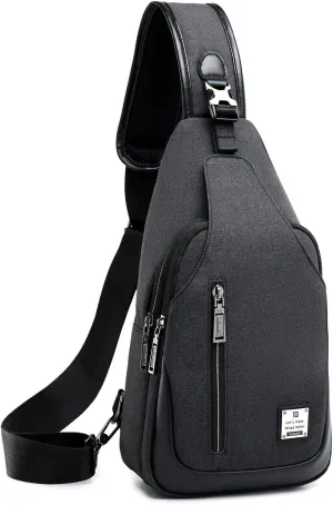 Small Sling Bag Crossbody Backpack Over the Shoulder Bag for Men Women Travel Outdoors, Lightweight Chest Pack (Small, Black)
