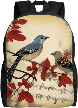 Songbirds Backpack for Men Women College Backpack Laptop Bag Casual Daypack Hiking Travel Bag