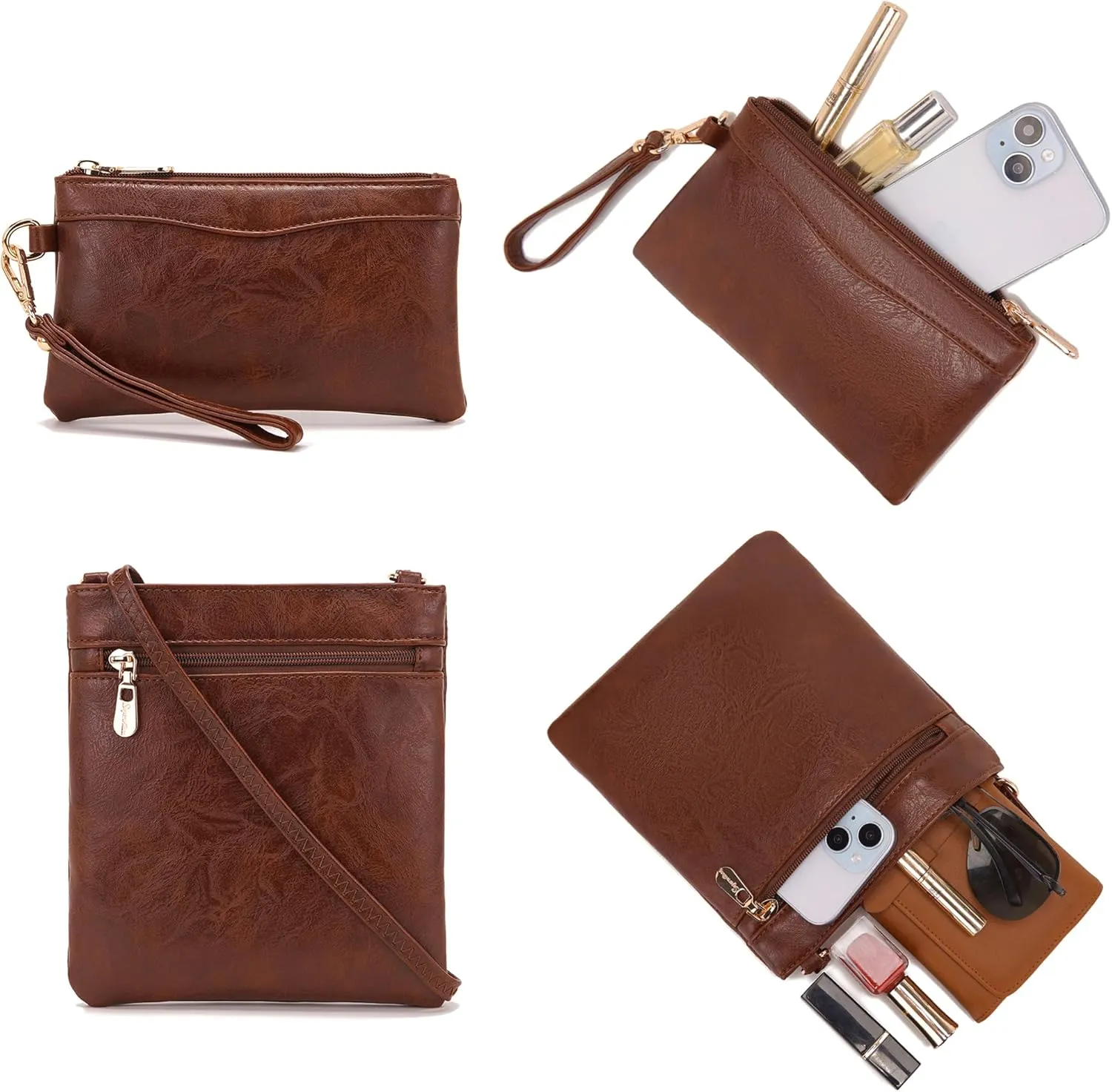 Soperwillton Women Backpack Purse PU Leather Anti-theft Fashion Shoulder Bag Travel Backpack Set 3pcs