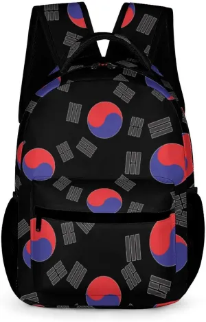 South Korea Korean Logo Casual Backpack Travel Laptop Cute Basic Shoulder Bag for Work Women & Men