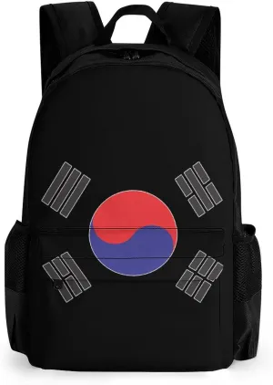 South Korea Korean Logo Fashion Backpack Light Weight Daily Travel Hiking Laptop Shoulder Bag