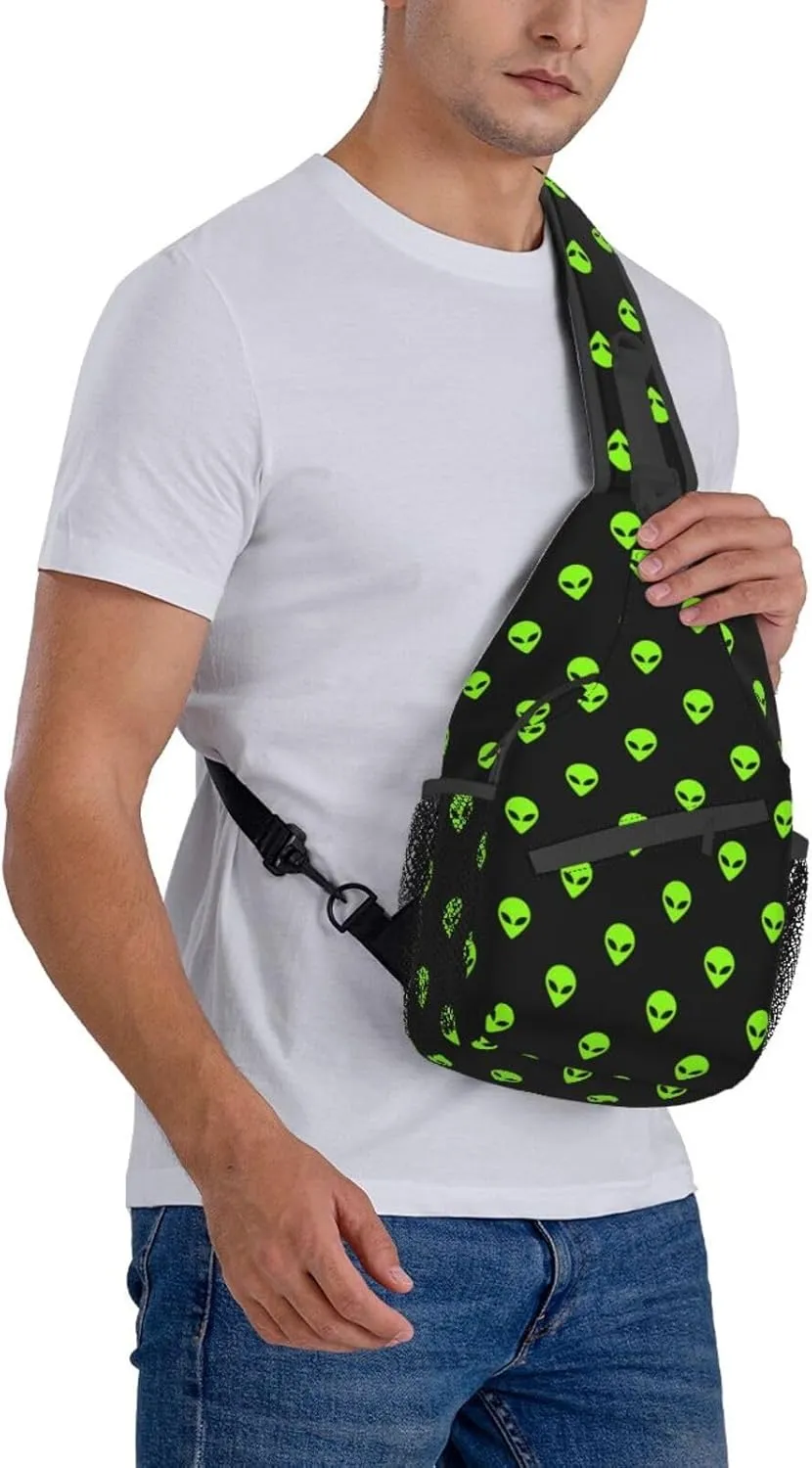 Space Planet Sling Bag,Multipurpose Crossbody Backpack Shoulder Chest Bag for Women Men Travel Hiking Daypack