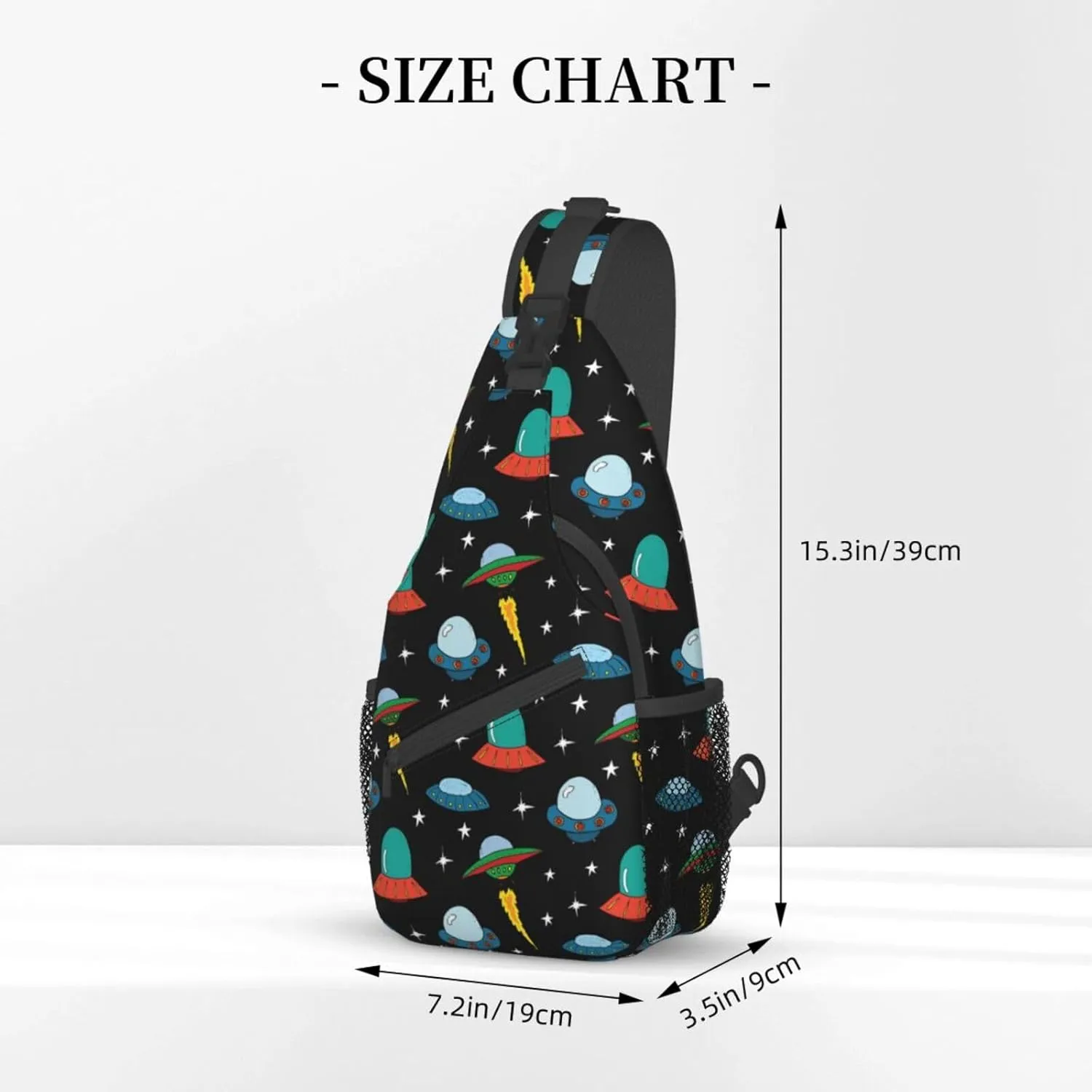 Space Planet Sling Bag,Multipurpose Crossbody Backpack Shoulder Chest Bag for Women Men Travel Hiking Daypack