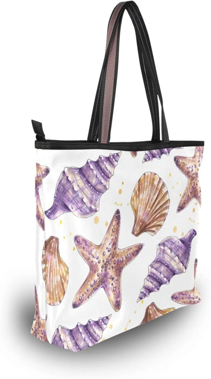 Spacious Ladies Work Bag Organizer Zippered Tote Water-Resistant Shoulder Handbag for Office & Travel