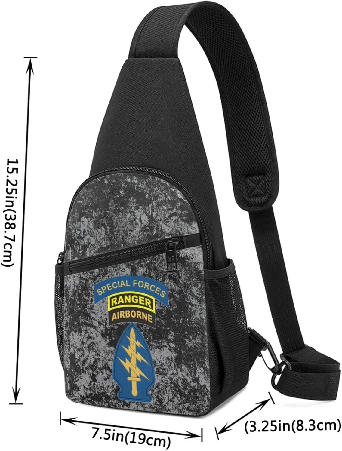 Special Forces Ranger Airborne Sling Bag Crossbody Backpack Shoulder Casual Daypack Bags for Men