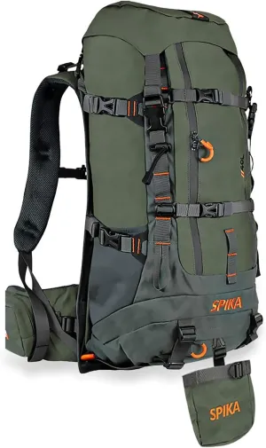 SPIKA Hunting Backpacks for Men,Internal Frame Hunting Pack with Rifle Holder,40L/80L   Extendable Capacity for Bow Rifle Gun