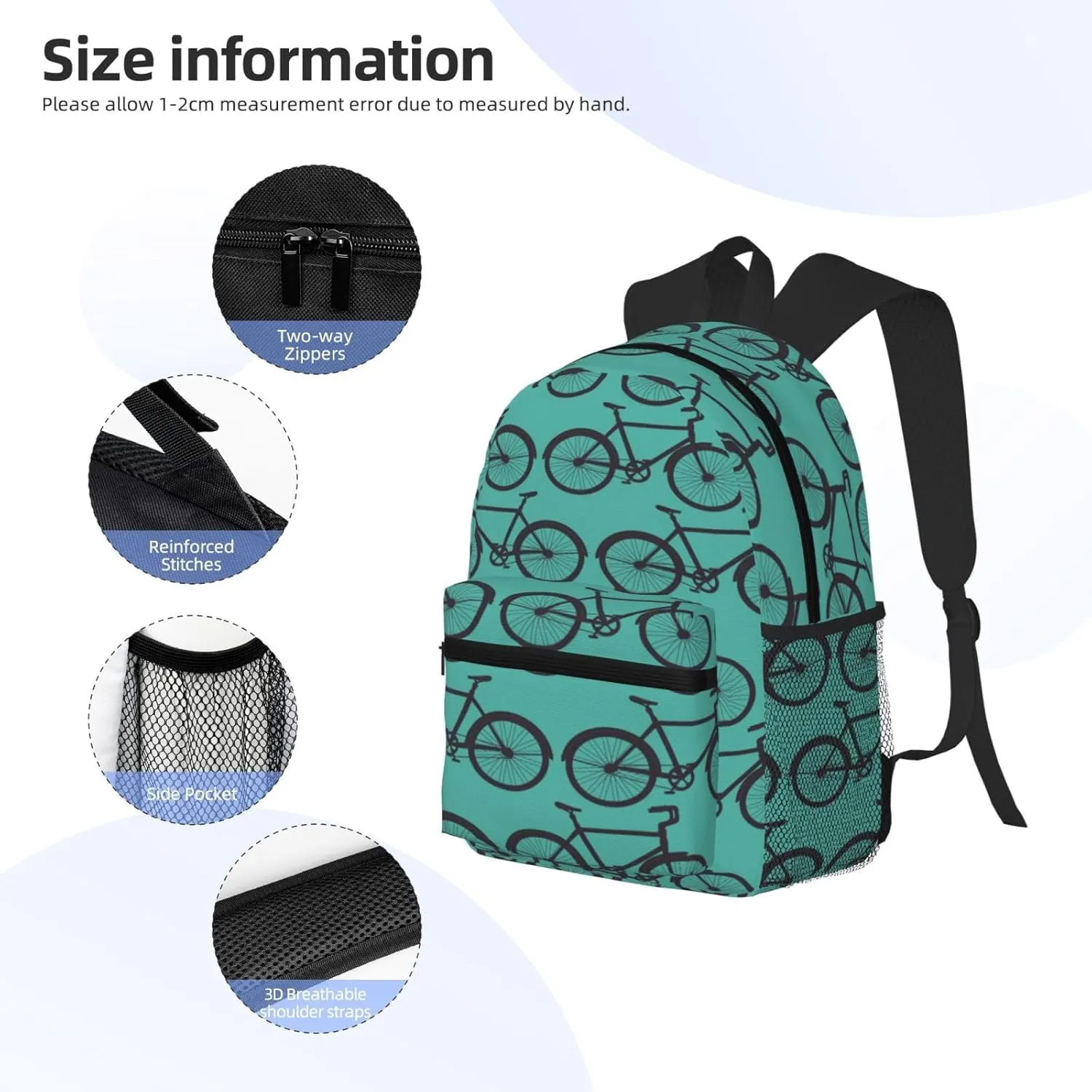 Sport Bicycle Backpack, Travel Laptop Backpack Computer Bag Rucksack for Men Women Business Work Fits 15.6 Inch Notebook