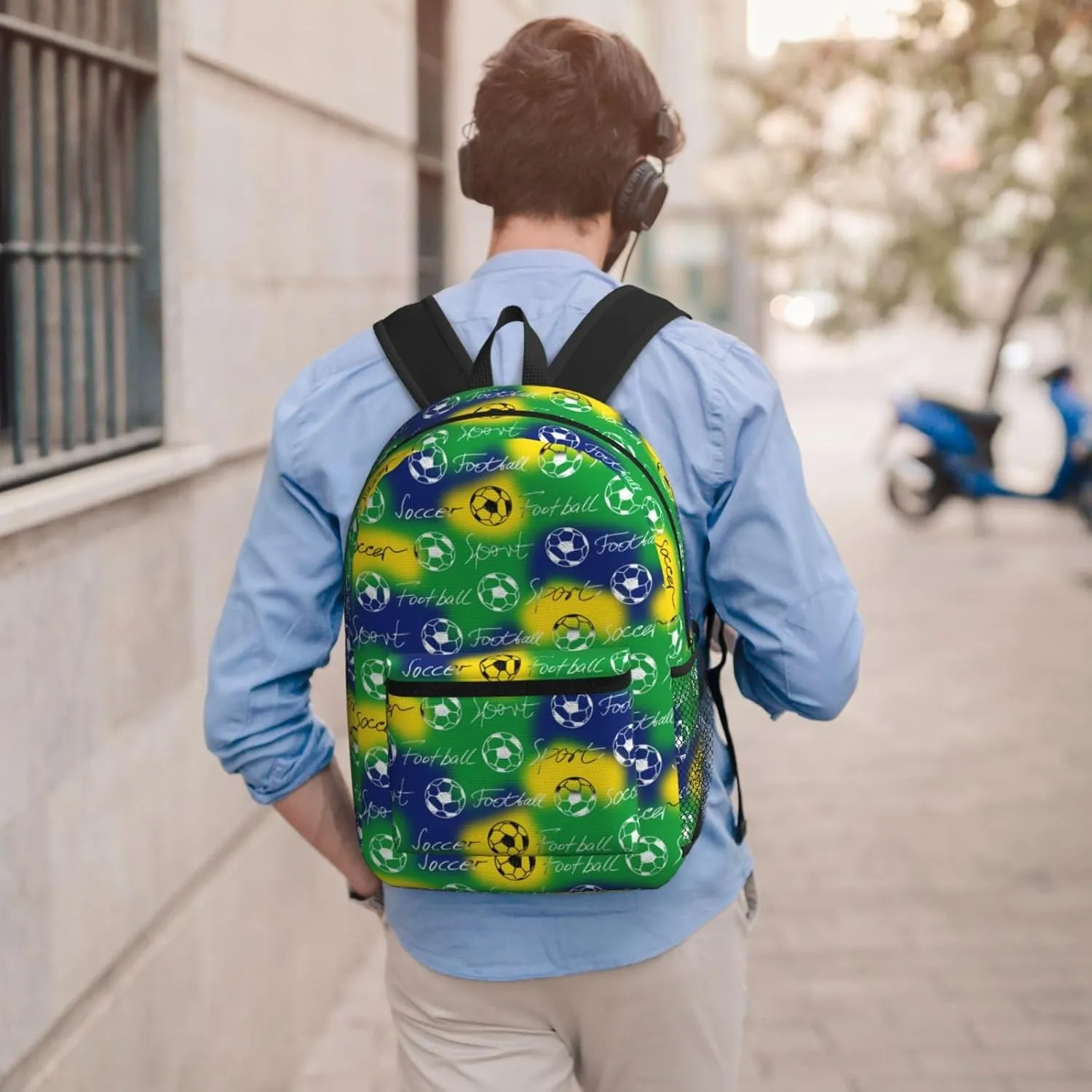 Sport soccer football 17 Inch Backpacks Multipurpose Laptop Backpack Double Shoulder Bag for Men Women Gifts