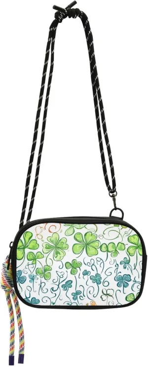 St. Patrick's Cartoon Clover Sling Purse Crossbody Womens Fashion with Adjustable Strap Shoulder Bag Have a meal
