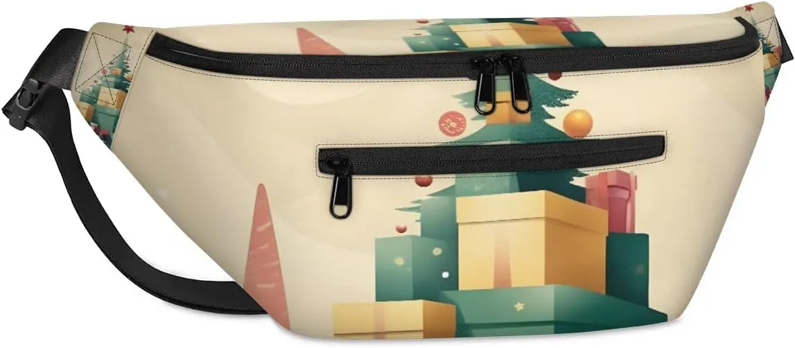 Star Christmas Sling Bag Crossbody Backpack Chest Daypack for Women Sport Travel Hiking Casual Bag Multipurpose Waist Pack With Zipper Closure Adjustable Strap Shoulder Bag