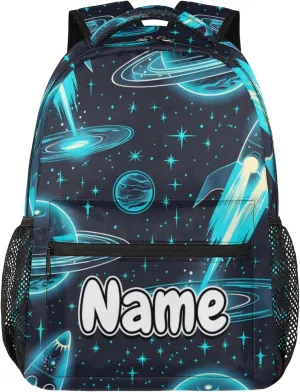 Starry Sky Rocket Large Backpack Fashion Travel Backpacks for Business Women Men Casual Laptop Bag Waterproof Lightweight Shoulder Bags 16in
