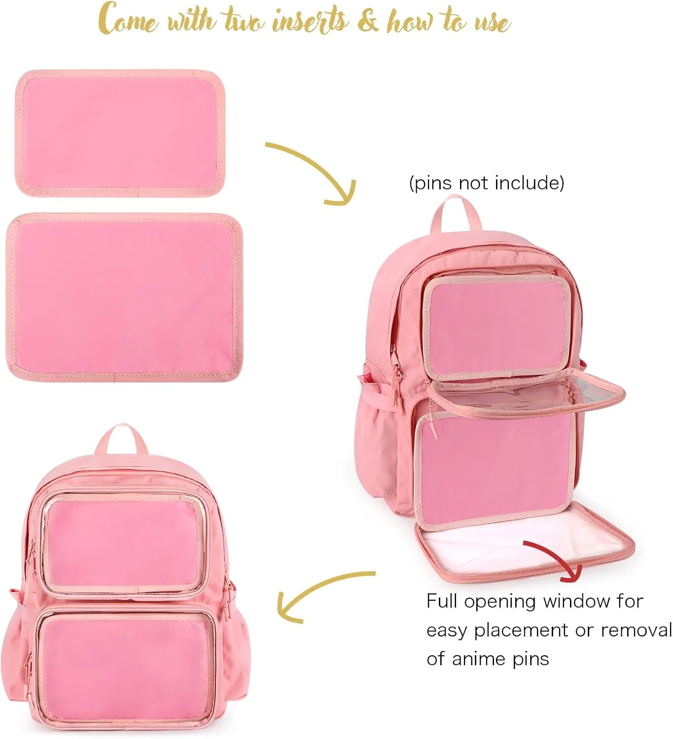 STEAMEDBUN Ita Bag Backpack with insert Pin Display Backpack for School Anime Cosplay