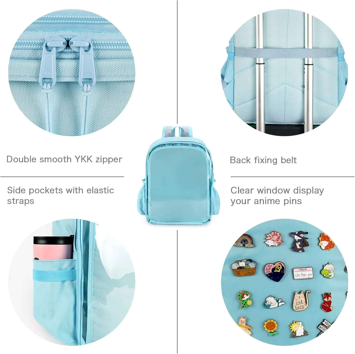 STEAMEDBUN Ita Bag Backpack with insert Pin Display Backpack for School Cosplay