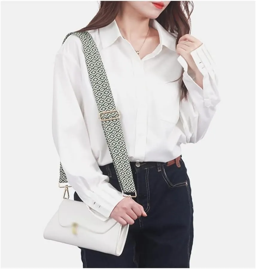 Strap Accessories Embroidered Strap Replacement Straps Printed Wide Shoulder Bag with Canvas Cross Body
