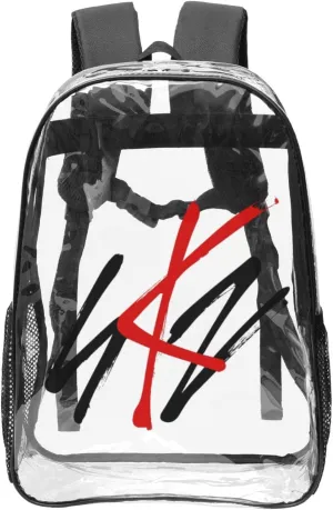 Stray Clear Backpack Heavy Duty Transparent bag for Adults, See Through Plastic PVC Backpacks for Work, Travel,Concert